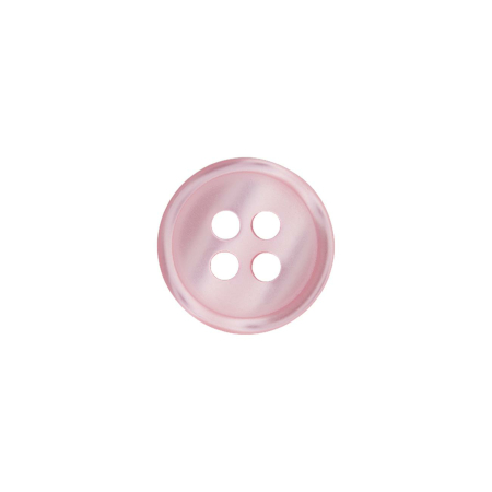 Bouton en poly 4-trous 11mm rose