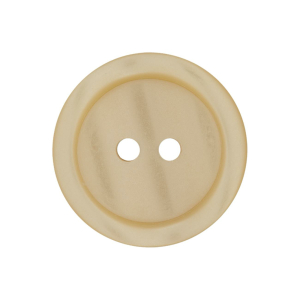 Poly-bouton 2-trous 11mm beige