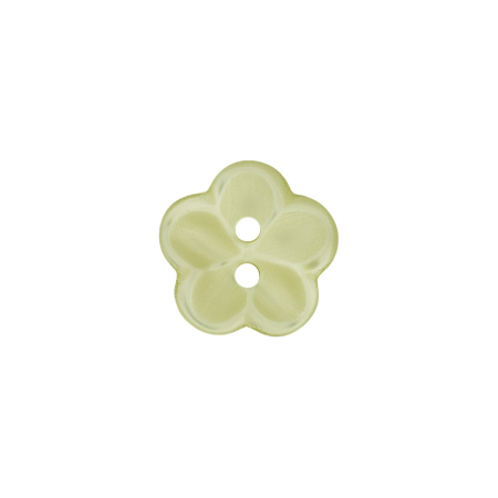 Bouton en poly 2-trous 12mm vert clair