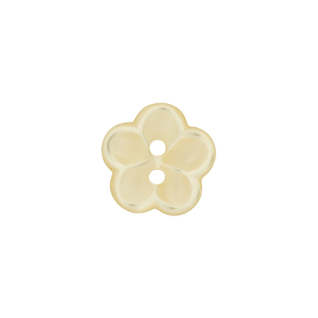 Bouton en poly 2-trous 12mm jaune