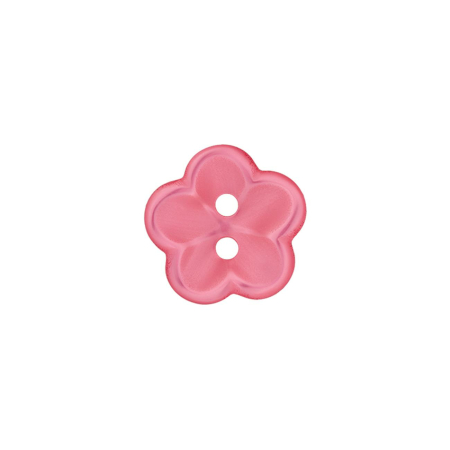 Bouton en poly 2-trous 12mm rose