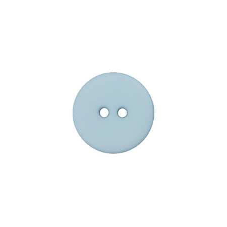 Bouton en poly 2-trous 12mm bleu clair