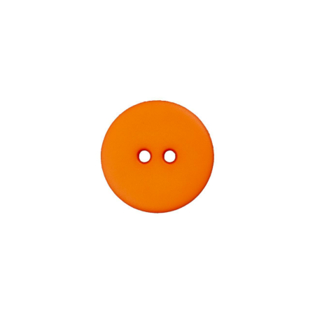 Bouton en poly 2-trous 12mm orange