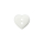 Poly-bouton 2 trous coeur 15mm blanc