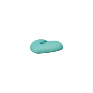 Poly-bouton 2-trous coeur 15mm turquoise clair