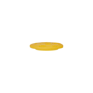Bouton en poly 2-trous 15mm jaune