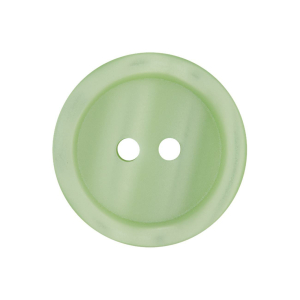 Bouton en poly 2-trous 18mm vert clair