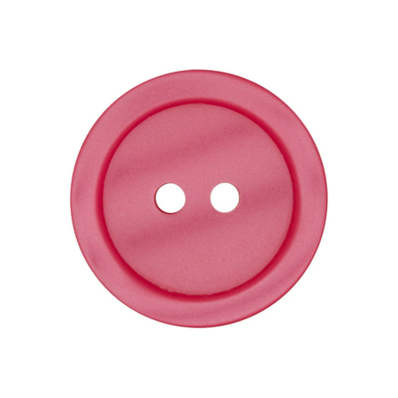 Bouton en poly 2-trous 18mm rose