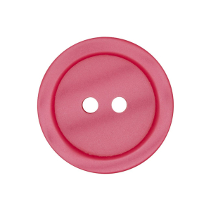 Bouton en poly 2-trous 18mm rose