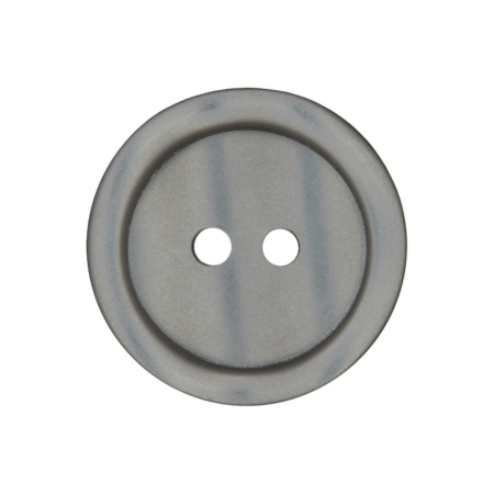 Bouton en poly 2-trous 18mm gris moyen