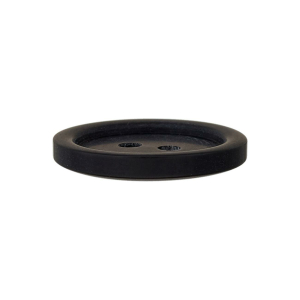 Bouton en poly 2-trous 18mm noir