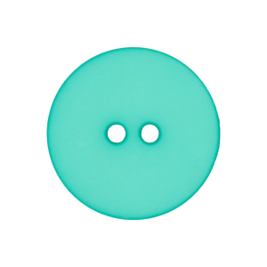 Bouton en poly 2-trous 18mm turquoise