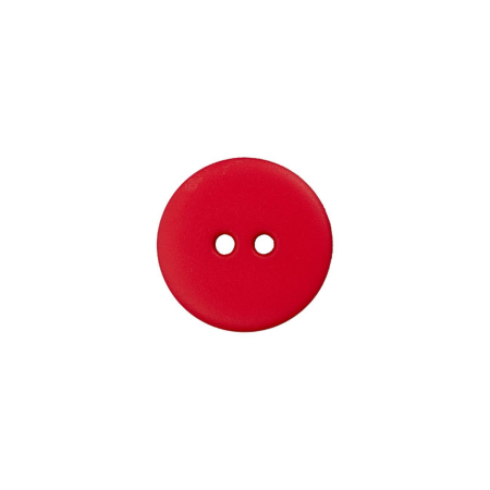 Bouton poly 2-trous 18mm rouge