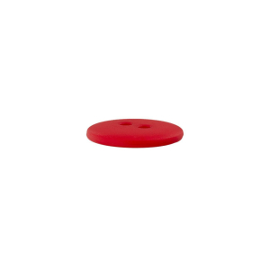 Bouton poly 2-trous 18mm rouge