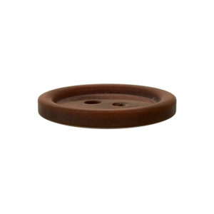 Poly-bouton 2-trous 23mm marron foncé