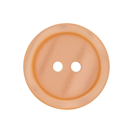 Bouton en poly 2-trous 23mm orange