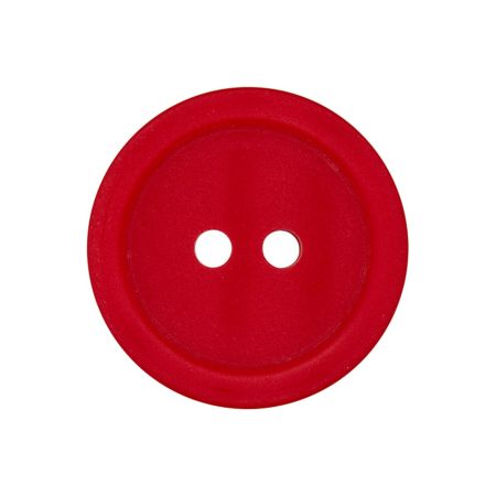 Poly-bouton 2-trous 23mm rouge