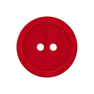 Poly-bouton 2-trous 23mm rouge