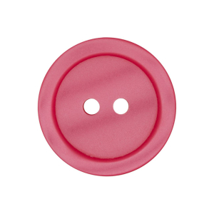 Bouton en poly 2-trous 23mm rose