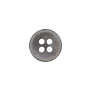 Bouton en métal 4-trous 9mm argent antique
