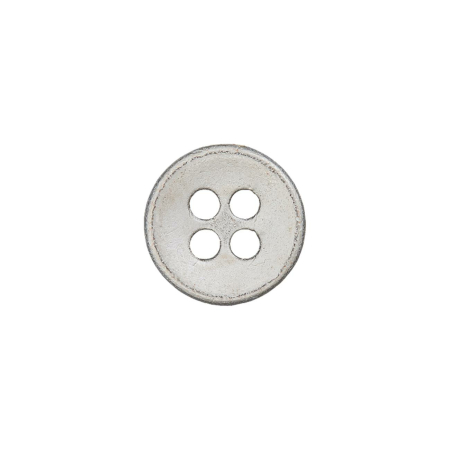 Bouton en métal 4-trous 9mm argent mat