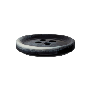 Poly-bouton 4-trous 15mm gris foncé