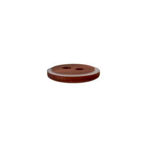 Poly-bouton 2-trous 11mm brun moyen