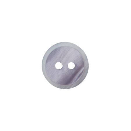 Poly-bouton 2-trous 11mm lilas parme