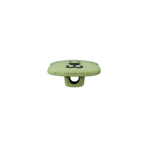 Poly-bouton oeillet ours 15mm clair-vert