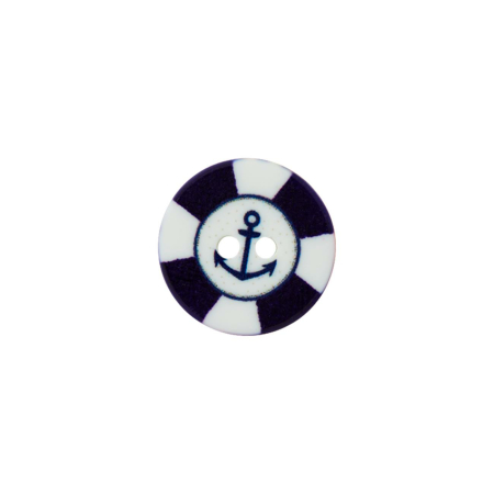 Poly-bouton Maritime 2-trous 15mm marine