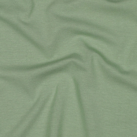 Tissu en jersey de coton biologique Amelie Uni vert menthe