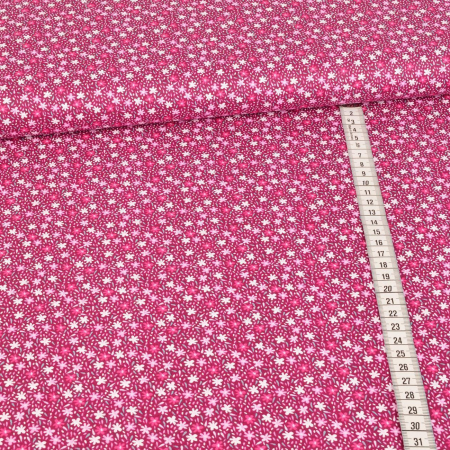 Tissu coton - timbres de Noël - rose