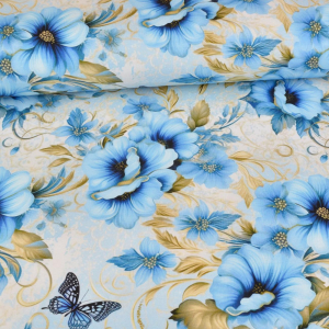 Jersey Vintage Flowers and Butterflies - Collection...