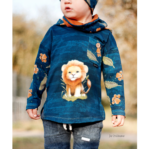 Jersey panneau - Cute Lion bleu - Collection exclusive...