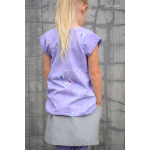 Jersey panneau - Unicorn & Butterflies lilas - Collection exclusive Glitzerpüppi