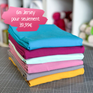 6 x 1m Jersey en coton uni ! Vente de jersey ! Couleurs...