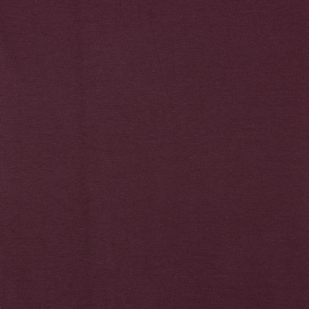 Tissu en bords-côtes bio Amelie Uni aubergine