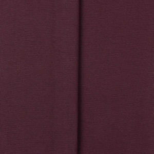 Tissu en bords-côtes bio Amelie Uni aubergine