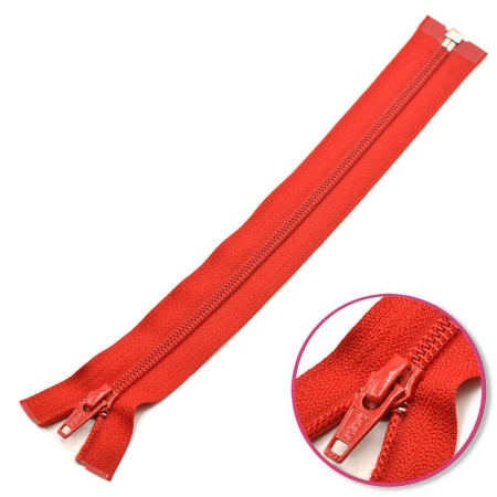 Fermeture rouge 65cm séparable YKK (0004706-519)