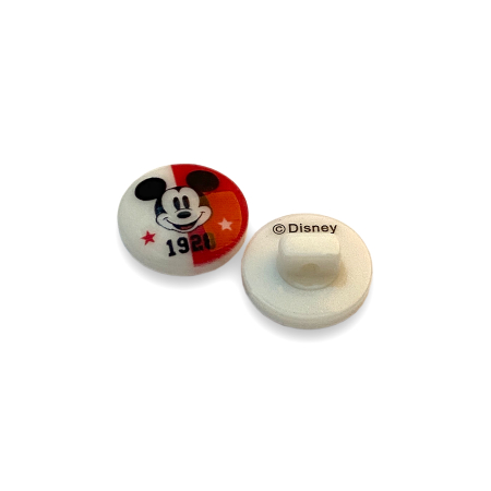 Walt Disney 13mm - Mickey Mouse blanc rouge