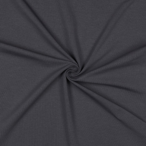 Tissu en jersey de coton biologique Amelie Uni anthracite