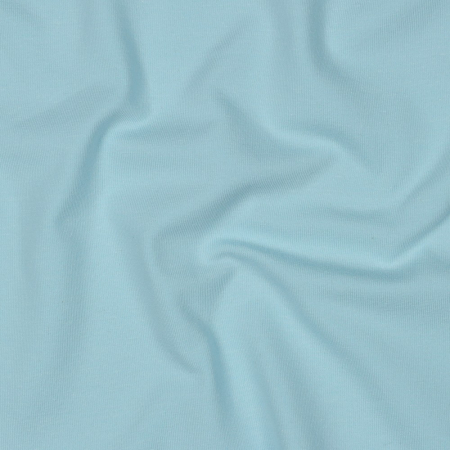 Tissu en jersey de coton biologique Amelie Uni bleu clair