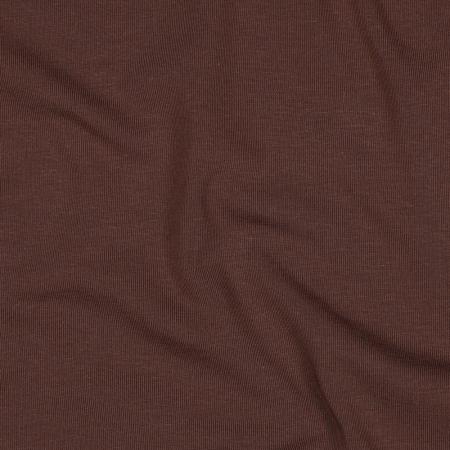 Tissu en jersey de coton biologique Amelie Uni marron